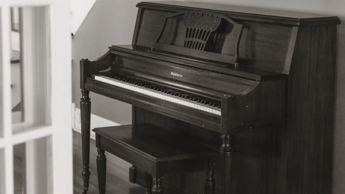 a piano sitting in a room myrtle beach sc